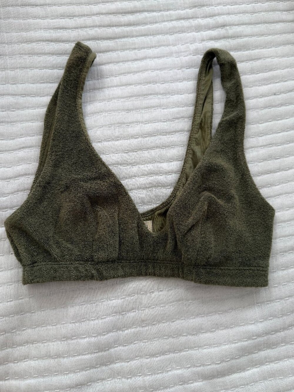 DONNI Terry Bralette – Basil Green – XS